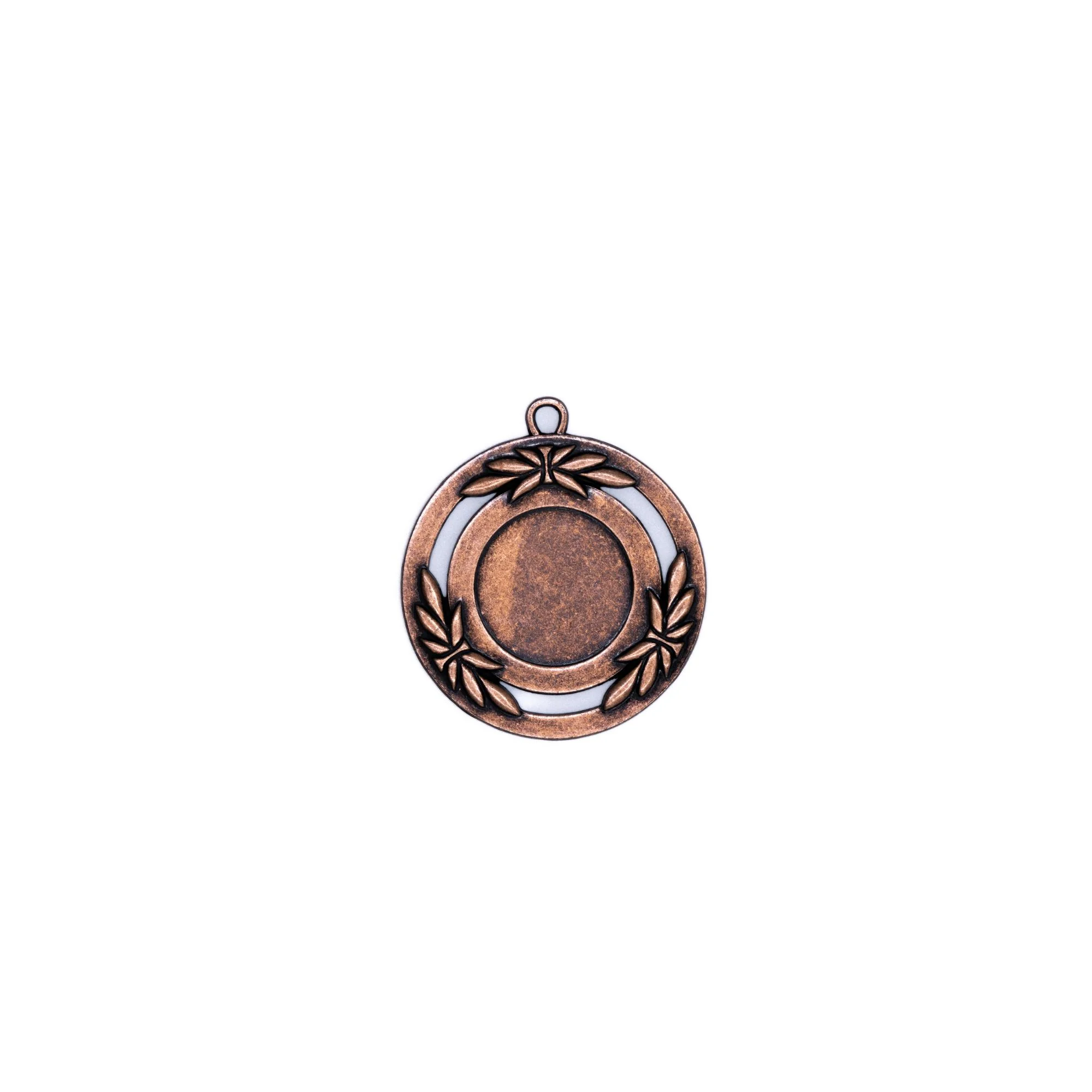 Bronzemedalje med laurbærblade dekoration