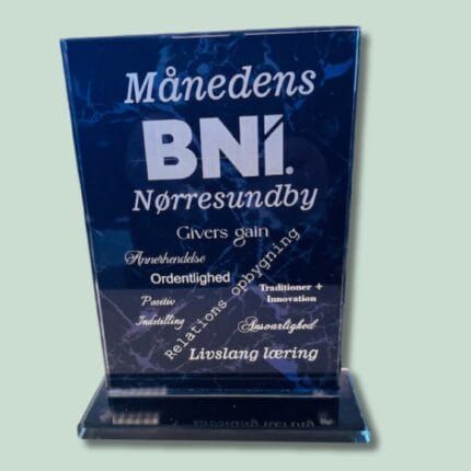 BNI Nørresundby månedens prisplakette