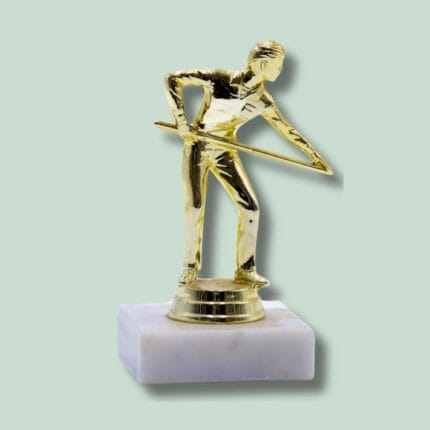 Guld billiard trofæ på marmor base