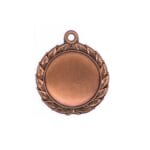 Bronzemedalje med bladdekorationer