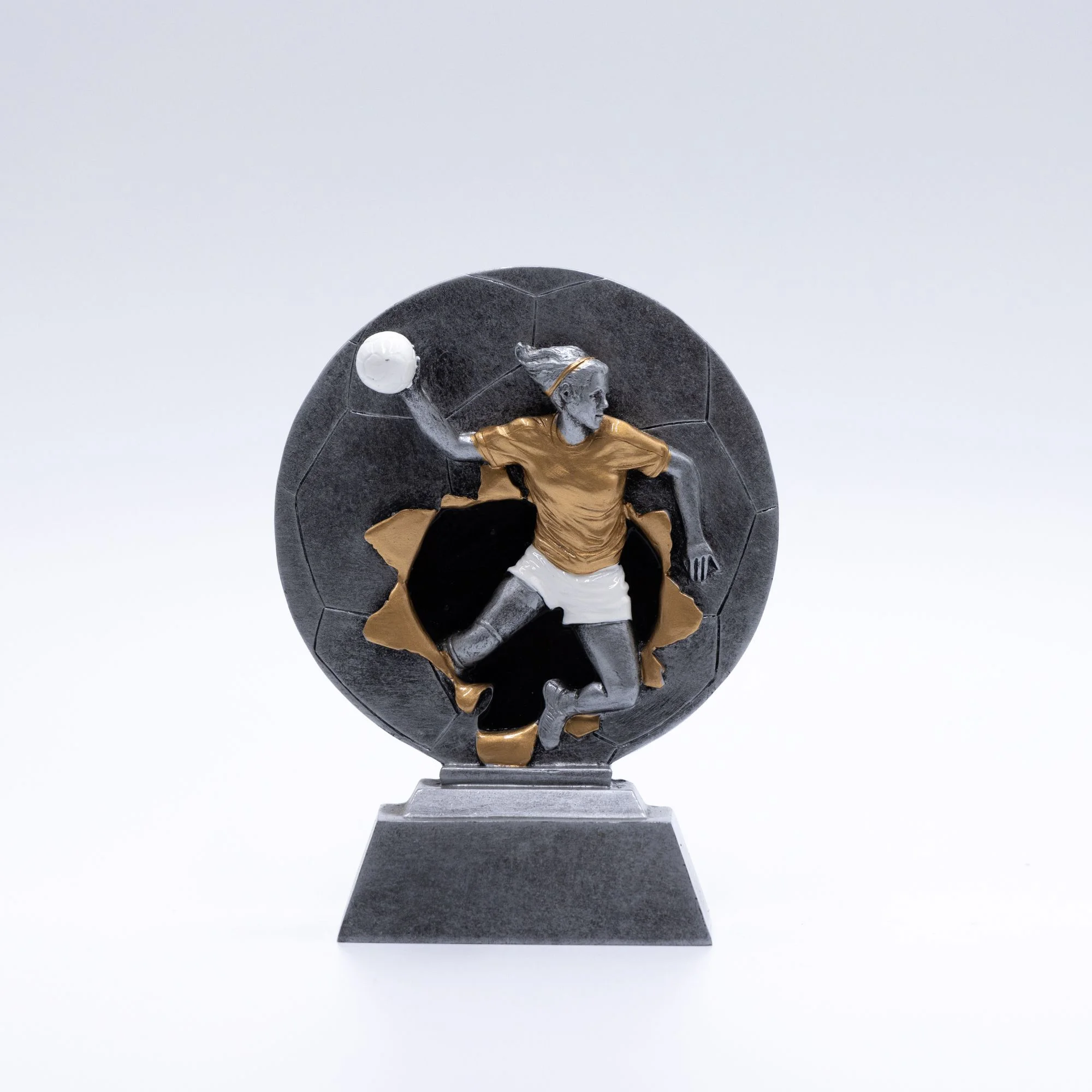 Håndboldpokal med spillerfigur design