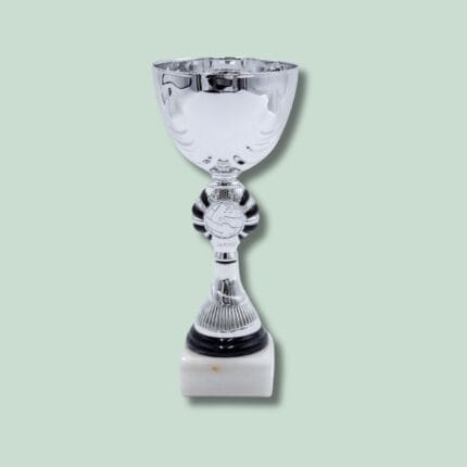 Sølv pokal med marmor base