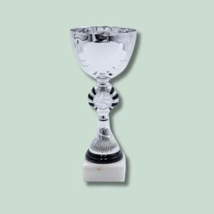 Sølv pokal med marmor base