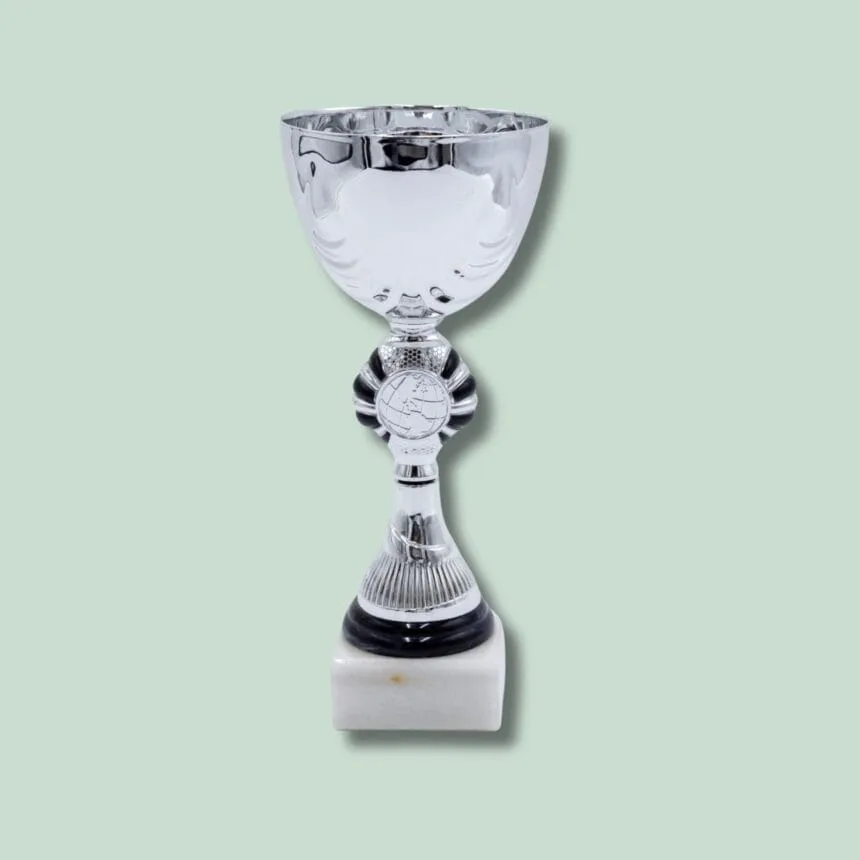 Sølv pokal med marmor base