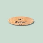 Navneskilt med Jan Mogensen, nummer 95.