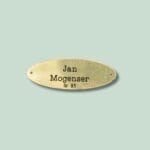Messingskilt med indgravering, Jan Mogensen Nr. 95