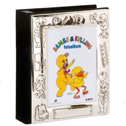Bamse og Kylling fotoalbum med indgraveret ramme.