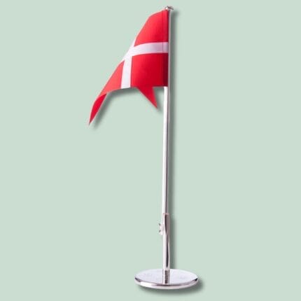 Dansk bordflag på metalstang