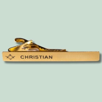 Guld slipsenål med navn Christian