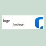 Logo for Inge Tandlæge med blåt symbol
