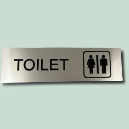 Toiletskilt med ikon for mænd og kvinder