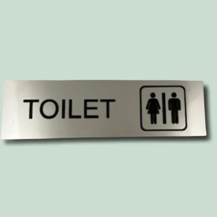 Toiletskilt med ikon for mænd og kvinder
