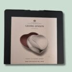 Georg Jensen hjerteformet æske, stor hibiscus rød.