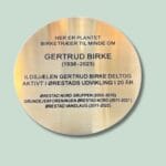 Mindetavle for Gertrud Birke, Ørestads udvikling.